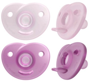 Philips Avent Speen Philips Avent SCF099/27 Curved Soothie 0-6 M Pink/Purple 2 st