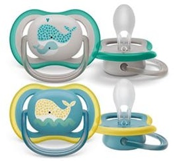 Philips Avent Speen Philips Avent SCF349/24 Ultra Air Pacifier 18M Green/Yellow 2 st