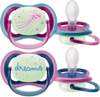 Philips Avent Speen Philips Avent SCF376/14 Ultra Air Nighttime 6-18 M Purple/Blue 2 st