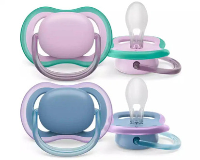 Philips Avent Ultra Air - Fopspeen – 6-18 maanden - Lila/Blauw – 2 stuks Lila / Blauw / Paars