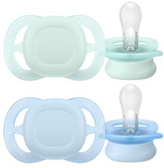 Philips Avent Ultra Start - Fopspeen – 0-2 maanden – Groen/Blauw - 2 stuks Blauw / Groen