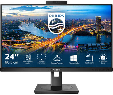 Philips B Line 242B1H/00 LED display 60,5 cm (23.8") 1920 x 1080 Pixels Full HD Zwart