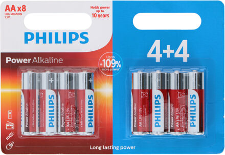 Philips Batterijen Philips - 8x stuks - AA/Penlites - Alkaline