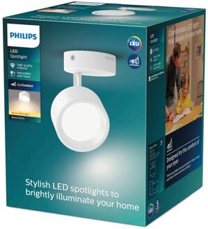 Philips Bracia LED plafondspot 1-lamp, wit