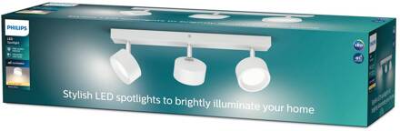 Philips Bracia LED plafondspot 3-lamps, wit