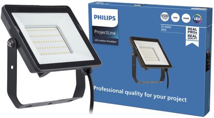 Philips Breedstraler Projectline - Zwart - 50w - 4500lm - Warm Wit - Ip65