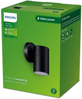 Philips buitenwandlamp Kylis, 1-lamp zwart