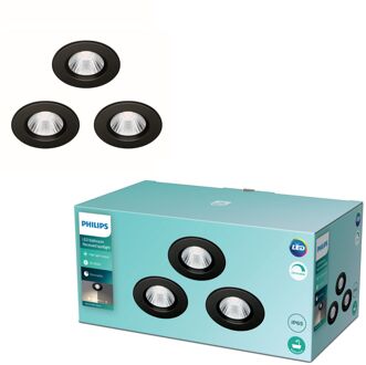Philips DIVE Inbouwspot LED 3x5,5W|350lm Rond Zwart