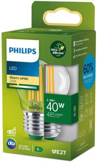 Philips E27 LED lamp G45 2,3W 485lm 2.700K helder