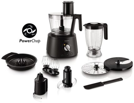 Philips HR7776/90 Foodprocessor Zwart