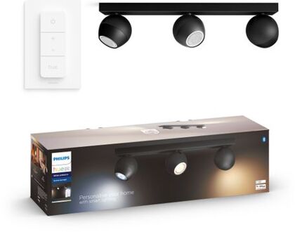 Philips Hue BUCKRAM Opbouwspot GU10 3x5W Zwart