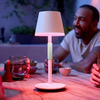 Philips Hue Go LED tafellamp met kap, wit wit, saliegroen