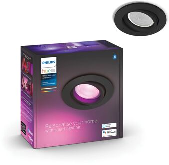 Philips Hue Inbouwspot Centura Zwart Wit En Gekleurd Gu10 5,7w