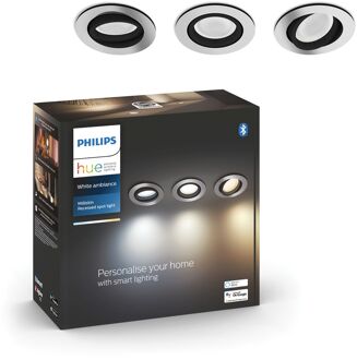 Philips Hue Inbouwspot Milliskin Wit Rond Gu10 5w 3 Stuks
