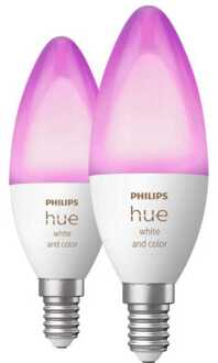 Philips Hue KAARSLAMP E14 2-pack WIT EN GEKLEURD LICHT