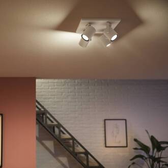 Philips Hue LED plafondspot Argenta, wit, 4-lamps RGB CCT
