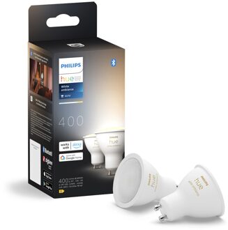 Philips HUE Lichtbron GU10 400 Lumen White Ambiance 2 pack