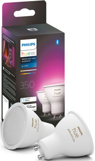 Philips HUE Lichtbron GU10 400 Lumen White and Color Ambiance 2 pack