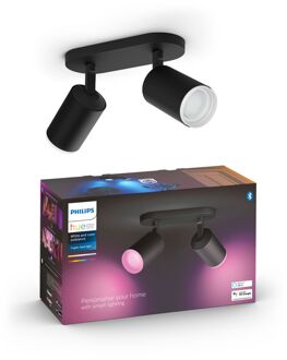 Philips Hue Opbouwspot Fugato Zwart 2x5,7w