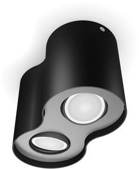 Philips Hue Opbouwspot Pillar Zwart 2xgu10 5w