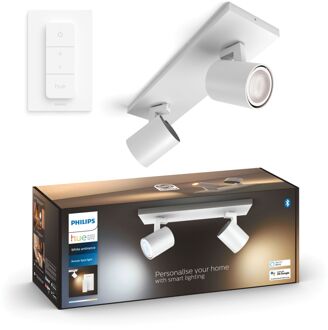 Philips Hue Opbouwspot Runner Wit 2x5w Met Hue Dimmer Switch