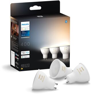 Philips Hue Slimme Ledspot Aanpasbaar Wit Gu10 5w Set Van 3