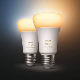 Philips Hue STANDAARDLAMP A60 E27 2-pack WARM TOT KOELWIT LICHT