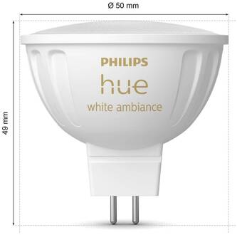 Philips Hue White Ambiance LED 5,1W GU5,3 2/set wit