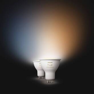 Philips Hue White Ambiance LED-reflectorlamp GU10 4,2 W, set van 2