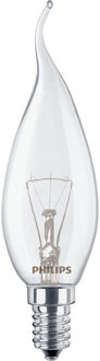 Philips Incandescent Gloeilamp kaars met gebogen uiteinde 3W E14 Halogeenlamp