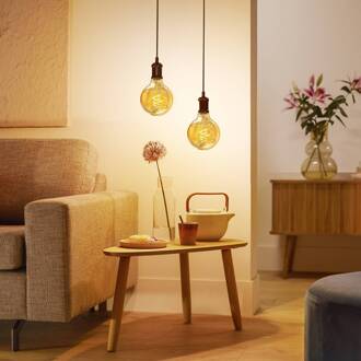 Philips LED-bolvormige lamp E27 G95 3,1 W goud 1.800 K dimbaar goud-transparant