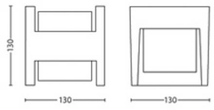 Philips LED buiten wandlamp Arbour, 2-lamps, 2-pack, 2.700 K antraciet, wit