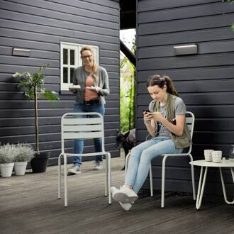 Philips LED buiten wandlamp Bustan UE, 2-pack, 2.700 K antraciet