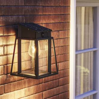 Philips LED buiten wandlamp Lysin UE, sensor, IP44 zwart, helder