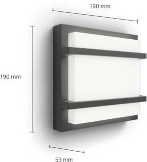 Philips LED buitenwandlamp Petronia UE antraciet