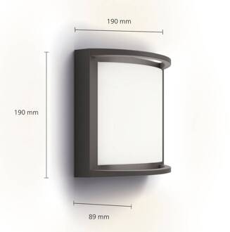 Philips LED buitenwandlamp Samondra UE antraciet