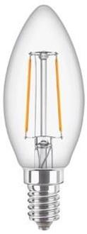 Philips LED kaars E14 2-25W 2700K filament helder - LED3713