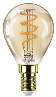 Philips LED kogel E14 2,6W-20W 2000K filament gold dimbaar blister - 5101507