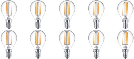 Philips LED Lamp 10 Pack - CorePro Luster 827 P45 CL - E14 Fitting - 4.5W - Warm Wit 2700K Vervangt 40W