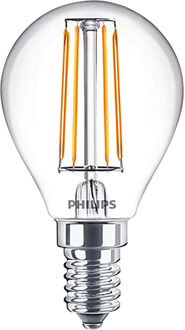 Philips LED Lamp - CorePro Luster 827 P45 CL - E14 Fitting - 4.3W - Warm Wit 2700K Vervangt 40W