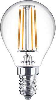 Philips LED Lamp - CorePro Luster 827 P45 CL - E14 Fitting - 4.5W - Warm Wit 2700K Vervangt 40W