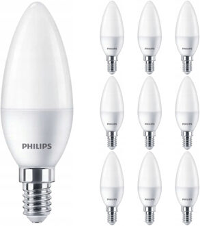 Philips LED Lamp E14 10 Pack - Corepro LEDcandle E14 Mat 2.8W 250lm - 827 Zeer Warm Wit 2700K Vervangt 25W