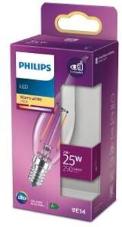 Philips LED Lamp E14 2W Kaars Filament