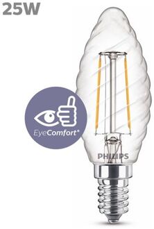 Philips Led Lamp E14 2W Kaars Gedraaid