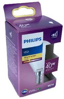 Philips LED Lamp E14 4,3W Kogel