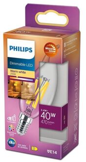 Philips led lamp E14 40W 470Lm kaars helder dimbaar