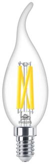 Philips LED Lamp E14 - MASTER LED E14 Gebogen-Tip Kaars Filament Helder 3.4W 470lm - 922-927 Dim to Warm 2200K-2700K