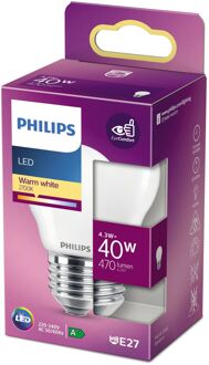 Philips LED Lamp E27 4,3W Kogel