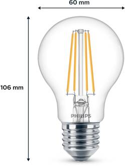 Philips LED lamp E27 7W 850lm 4.000K helder per 2