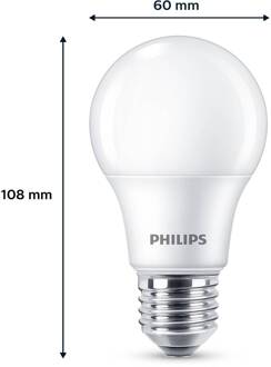 Philips LED lamp E27 8W 806lm 2.700K mat per 2